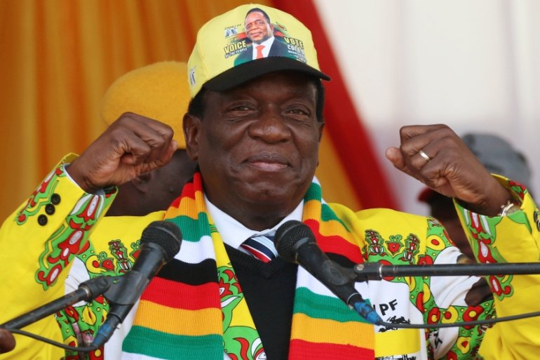 President Emmerson Mnangagwa (Picture via Al Jazeera)